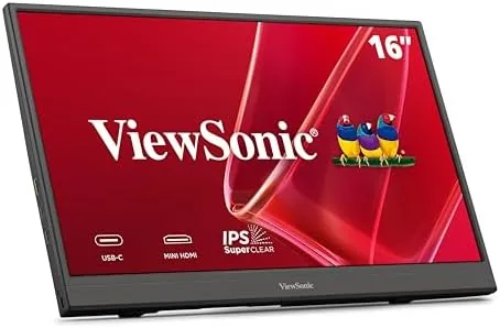 Overview of the ViewSonic VA1653 16 Inch 1080p Portable Monitor, FHD IPS External