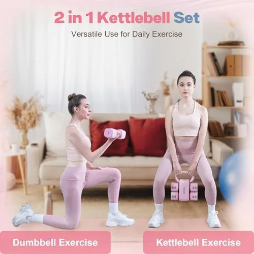 The kisnbld Adjustable Dumbbell Set, 2-in-1 Dumbbells & Kettlebell,Hand Weights | in real use