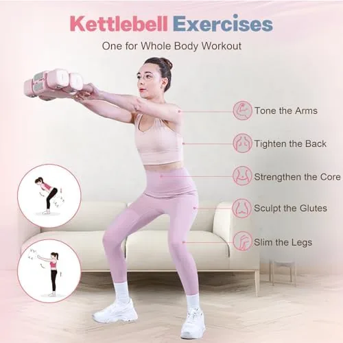 Another view of the kisnbld Adjustable Dumbbell Set, 2-in-1 Dumbbells & Kettlebell,Hand Weights |