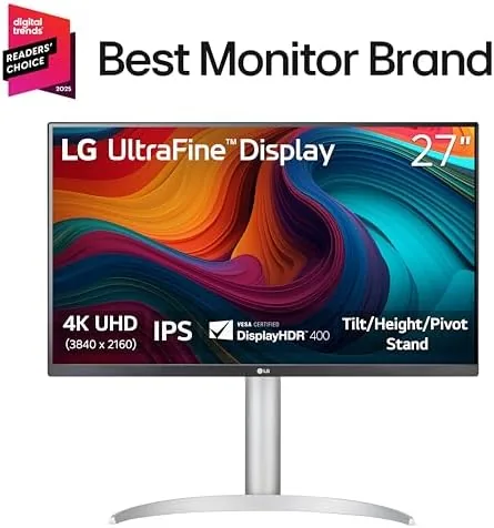 Close up of the thin bezels and the white chassis of the LG monitor