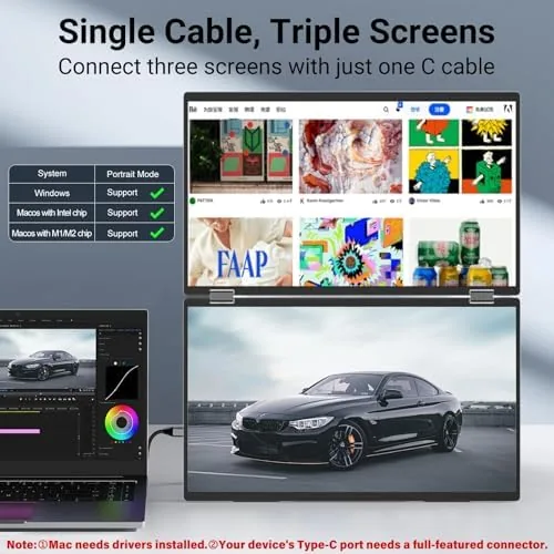 Cables and ports on the side of the InnoView monitor