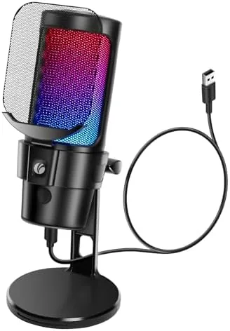 VCOM Gaming USB Microphone, Condenser Dynamic Mic for Podcasting, Streaming, with Quick Mute, Desktop Review: Tested and Rated