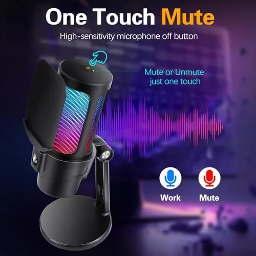 The VCOM Gaming USB Microphone, Condenser Dynamic Mic for Podcasting, Streaming compared in context