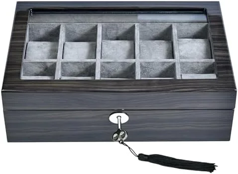 Overview of the Watch Box for Men 10 Watches Storage box&Organizer Smart Watch