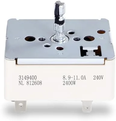 The WP3149400 surface burner switch resting on a counter beside tools