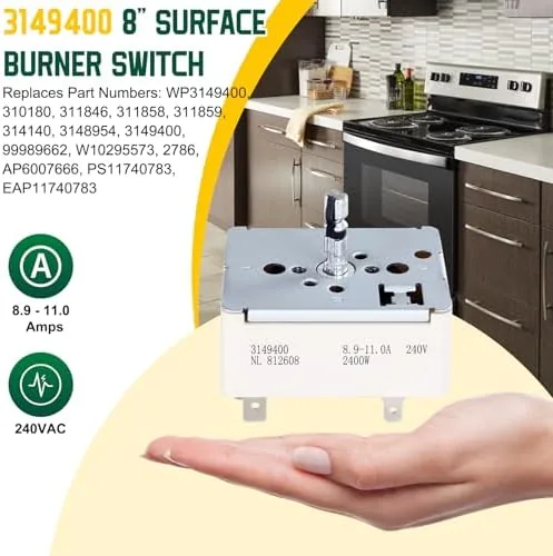 The switch compared against the original part to show matching dimensions