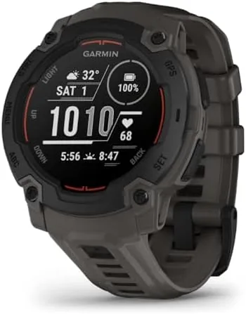 The health tracking screens showing heart rate and stress data