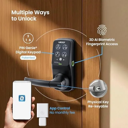 Close look at the Lockly Secure Pro Wi-Fi Smart Lock with Handle | Keypad build quality