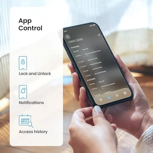 Another view of the Lockly Secure Pro Wi-Fi Smart Lock with Handle | Keypad