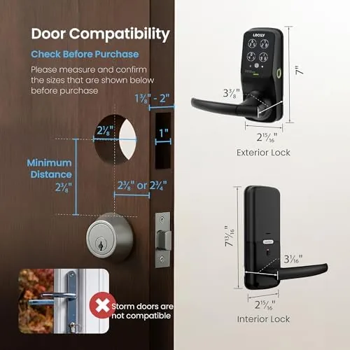 The Lockly Secure Pro Wi-Fi Smart Lock with Handle | Keypad compared in context