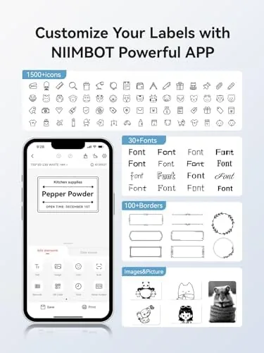 The NIIMBOT 3 Roll Set Labels, 2" X 2" (50x50mm) Round in real use