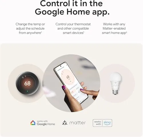 The thermostat and sensor installed in a living room