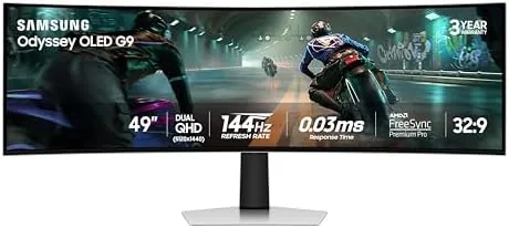 Overview of the Samsung 49" Odyssey OLED G9 (G91SD) Dual QHD QD-OLED Curved