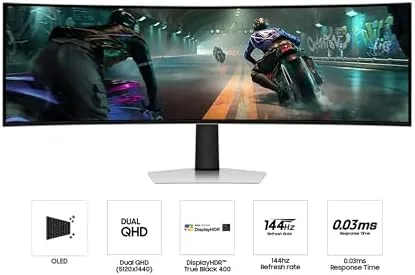 Close look at the Samsung 49" Odyssey OLED G9 (G91SD) Dual QHD QD-OLED Curved build quality