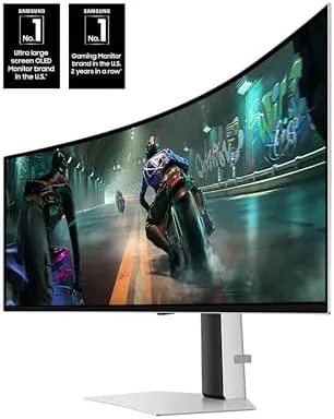 Detail shot of the Samsung 49" Odyssey OLED G9 (G91SD) Dual QHD QD-OLED Curved features