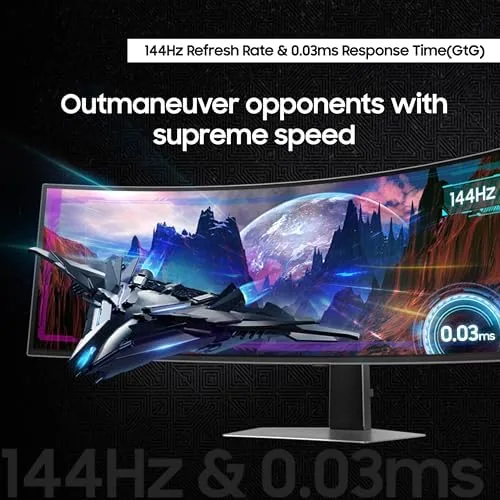 The Samsung 49" Odyssey OLED G9 (G91SD) Dual QHD QD-OLED Curved compared in context