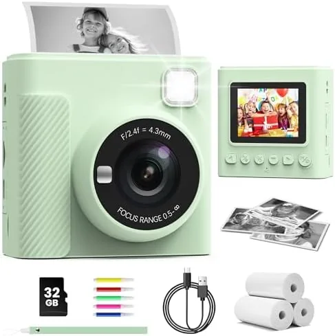 Kids Instant Print Camera Review: Inkless Photos, Zero Mess
