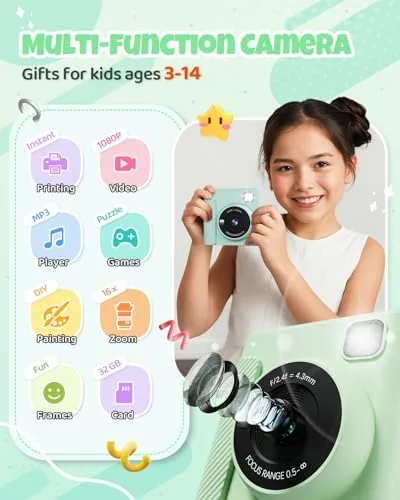 Close up of the kids camera buttons and rear screen with photo preview