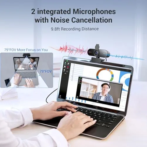 Another view of the N newline 4K Webcam for PC with PDAF Autofocus, Privacy