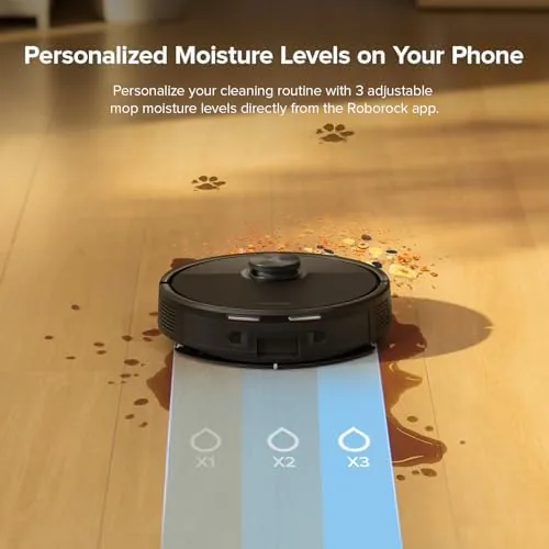 Q7 M5 vacuuming dog hair from a carpet