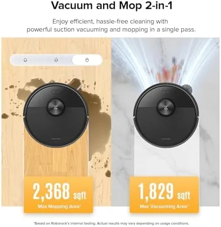 Q7 M5 mopping a tile floor with the cloth pad attached