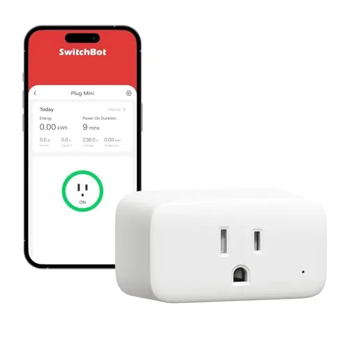 Overview of the SwitchBot Smart Plug Mini, 15A Energy Monitoring, WiFi & Bluetooth