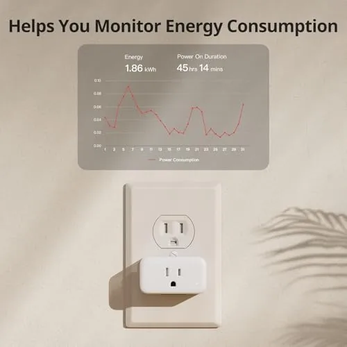 Another view of the SwitchBot Smart Plug Mini, 15A Energy Monitoring, WiFi & Bluetooth
