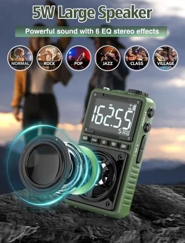 The Bluetooth AM FM Shortwave Radio with NOAA Weather Alert,1250mAh Rechargeable in real use