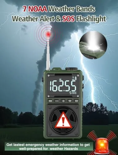 Testing the Bluetooth AM FM Shortwave Radio with NOAA Weather Alert,1250mAh Rechargeable over two weeks