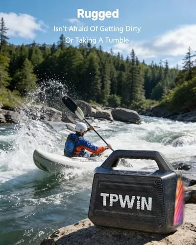 The Bluetooth Speaker - 80W Loud Rugged Outdoor Speakers, IPX6 Waterproof in real use