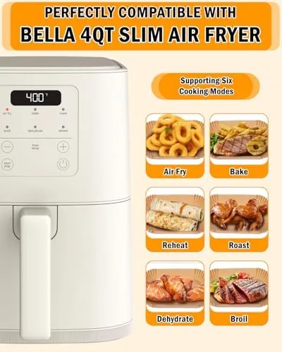 Close look at the Air Fryer Disposable Parchment Paper Liner for Bella 4Qt Slim build quality