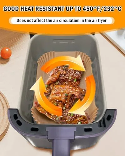 Another view of the Air Fryer Disposable Parchment Paper Liner for Bella 4Qt Slim