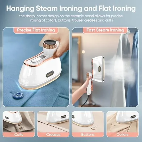 The 2-in-1 Steamer for Clothes & Iron, Portable for Travel | in real use