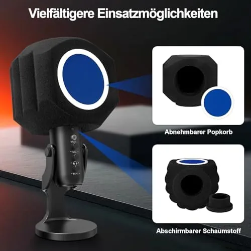 The Microphone Wind Shield Pop Filter Isolation Ball, Acoustic for Record in real use