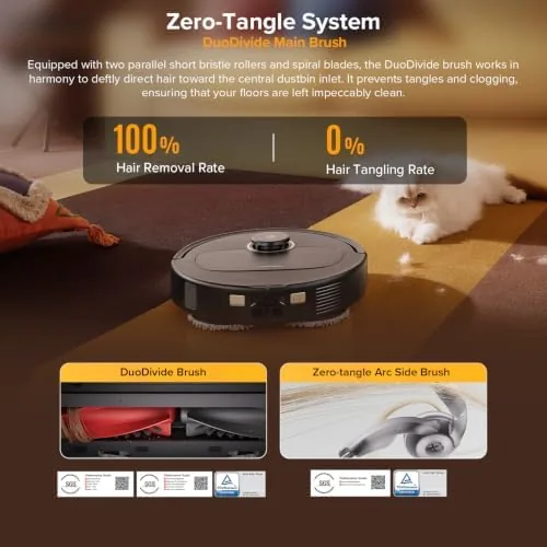 The Qrevo S5V compared against a mid-range robot vacuum side by side
