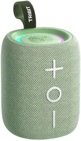 Overview of the Tribit StormBox Mini+ Portable Bluetooth Speaker, 12W, 360° Sound, Green