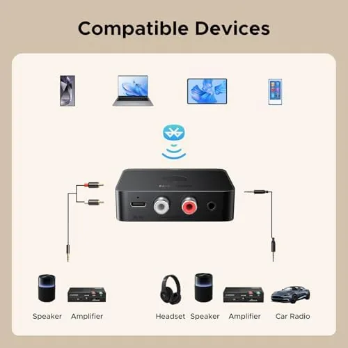 Another view of the UGREEN Bluetooth 6.0 Receiver with LDAC, Hi-Res Wireless Audio Adapter