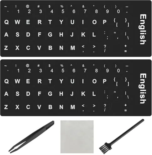 2PCS English Keyboard Stickers, Universal Replacement English Keyboard Letter Stickers with Tweezer, Keyboards Alphabet Review: Tested and Rated