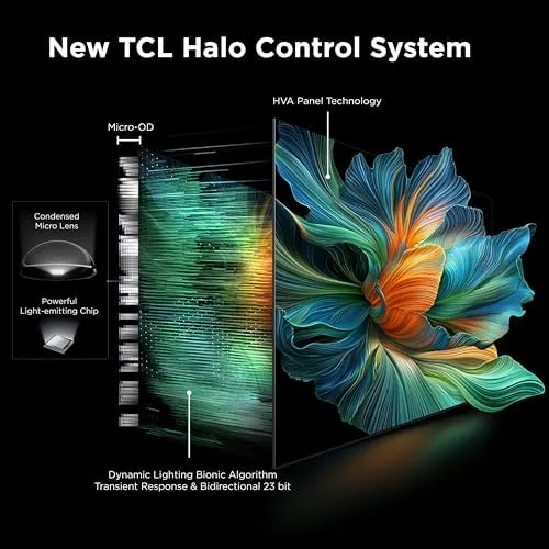 QM6K compared side by side with a basic LED television