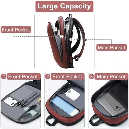 The hk Business Backpack for Men, Slim & Expandable Backpack for in real use