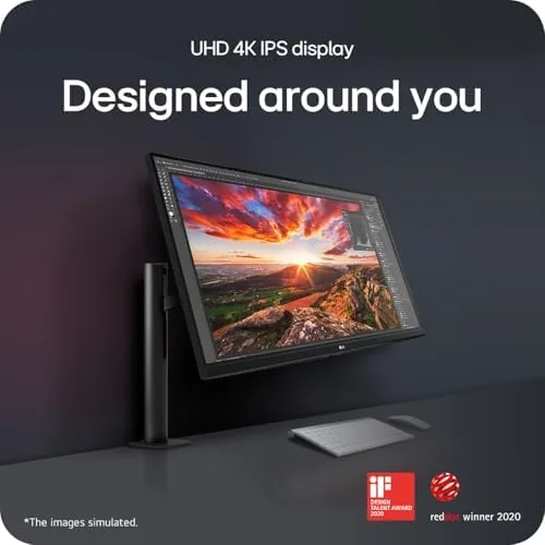 A laptop connected to the monitor with a single USB-C cable