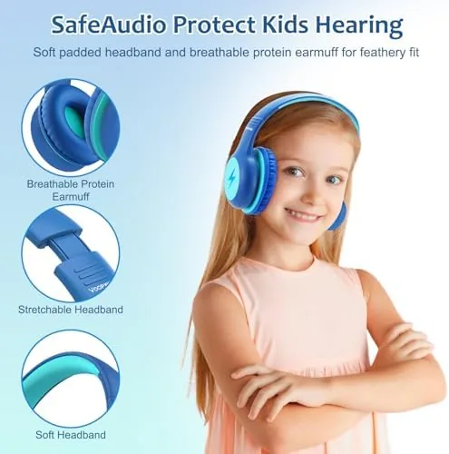 Voopwink headphone next to a wireless kids headphone