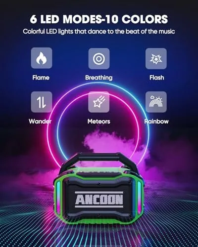 The ANCOON Speakers Bluetooth Wireless: 80W(Peak) Loud Speaker with Bass, 20H compared in context
