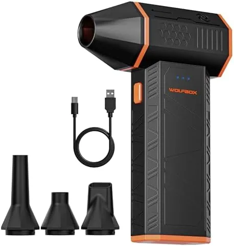 WOLFBOX MegaFlow 50 Compressed Air Duster, 110,000 RPM, 3-Gear Adjustable | Electric, Mini Blower Review: Tested and Rated