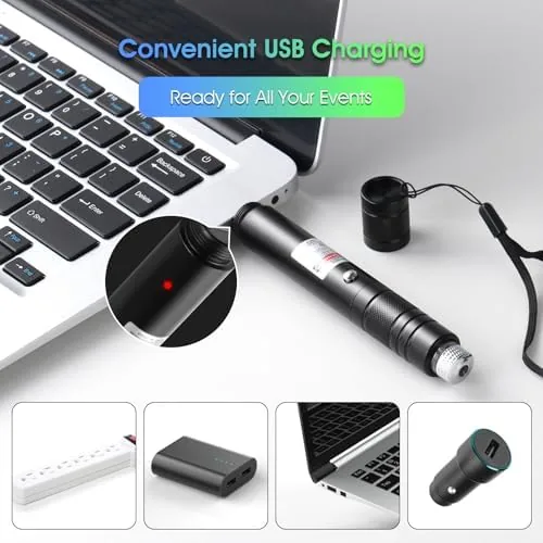 Another view of the Advanced Long-Range Laser Pointer High Power - Rechargeable Green Laser