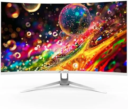 Close look at the CRUA 32" 4K UHD 60Hz Curved Monitor, 1500R, AMD FreeSync build quality