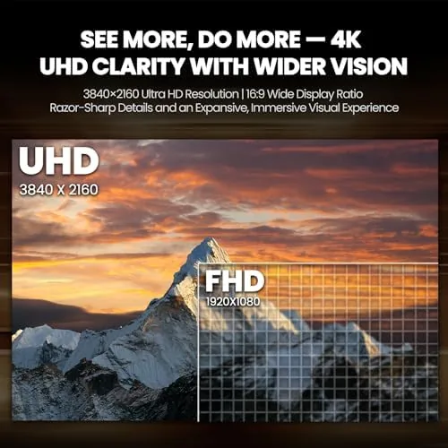 Another view of the CRUA 32" 4K UHD 60Hz Curved Monitor, 1500R, AMD FreeSync