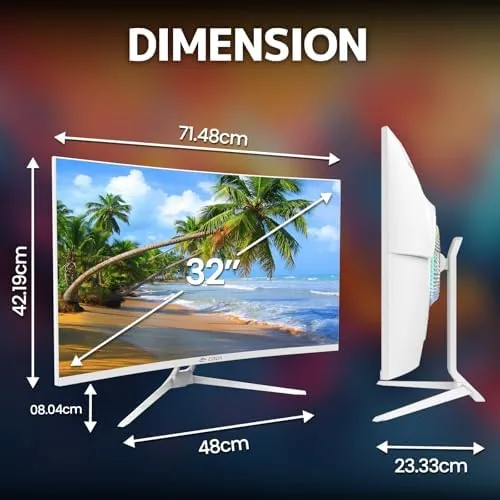 The CRUA 32" 4K UHD 60Hz Curved Monitor, 1500R, AMD FreeSync compared in context
