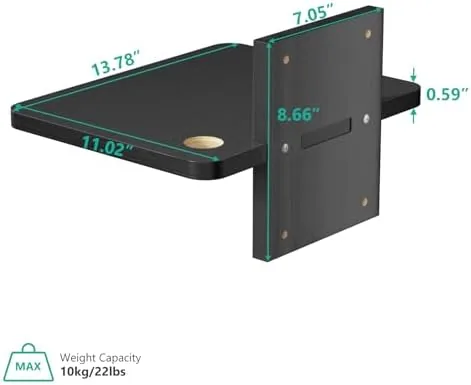 Close look at the WALI Floating TV Shelf, 1 Tier Projector Shelf for DVD build quality