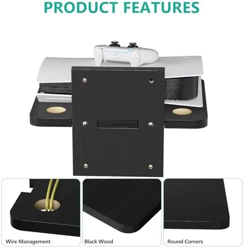 The WALI Floating TV Shelf, 1 Tier Projector Shelf for DVD in real use
